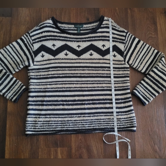 Ralph Lauren rolled hem textured wool blend pullover sweater Women's XL oatmeal - Picture 8 of 8